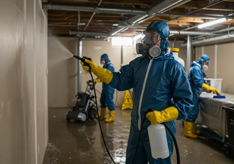 Basement Sanitization and Antimicrobial Treatment process in Spring Lake, NC