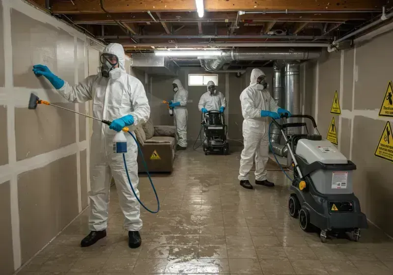 Basement Moisture Removal and Structural Drying process in Spring Lake, NC